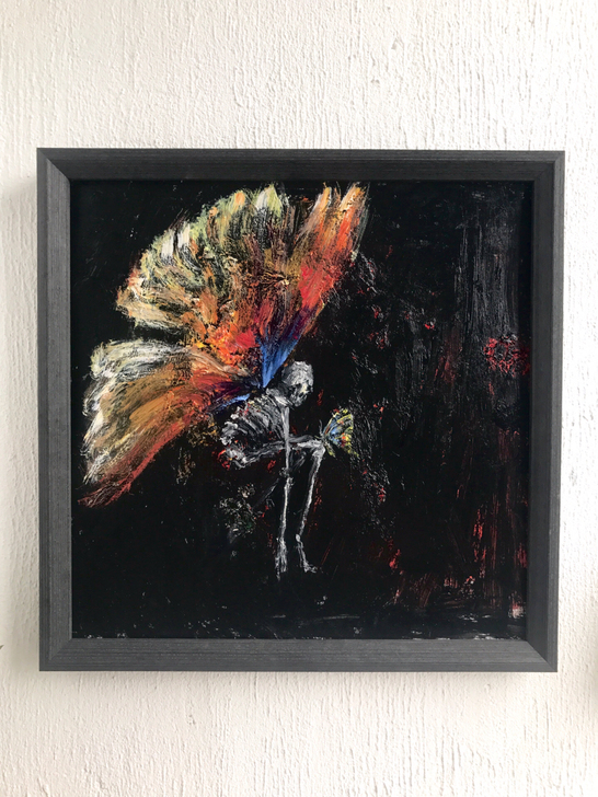 《蝴蝶》油画作品