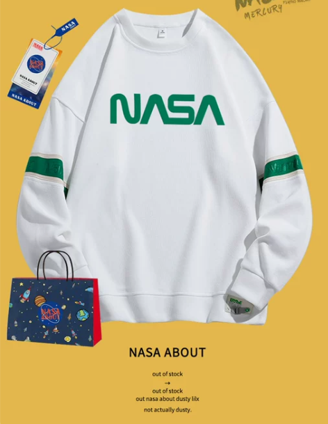 NASA联名卫衣男春秋季潮流百搭宽松潮牌长...