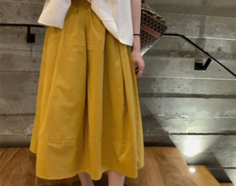 日系半身裙女夏文艺复古赫本风伞裙高腰显瘦A...