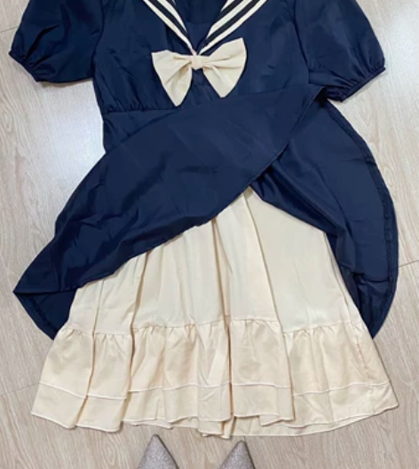 日系娃娃领海军服,对身材有要求,100斤以...
