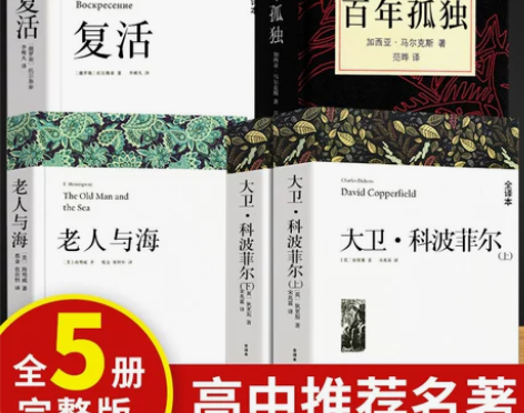 高中生阅读书籍全套5册复活+大卫科波菲尔老...