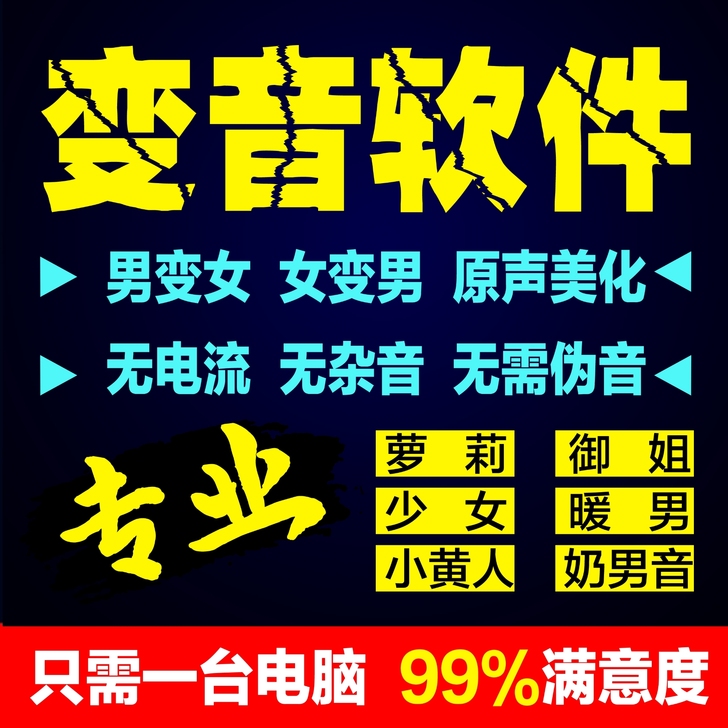 变声器电脑版男变女直播语音声卡实时变御姐音...