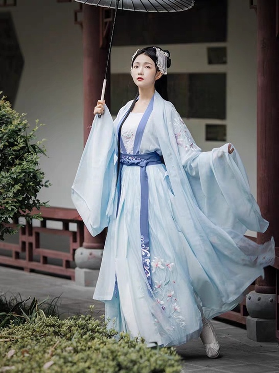 幽兰满堂 墨子研 汉服女齐腰齐胸襦裙6米摆...
