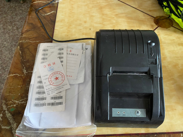 热敏打印机打印销售清单 驱动光盘都在 不退...
