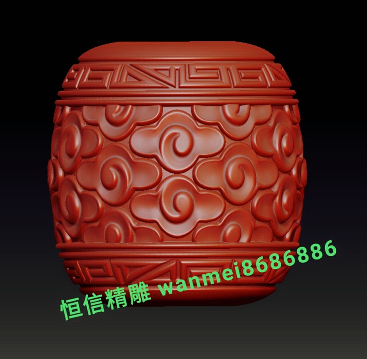 新款回纹珠stl,新款祥云,三维立体图,雕...