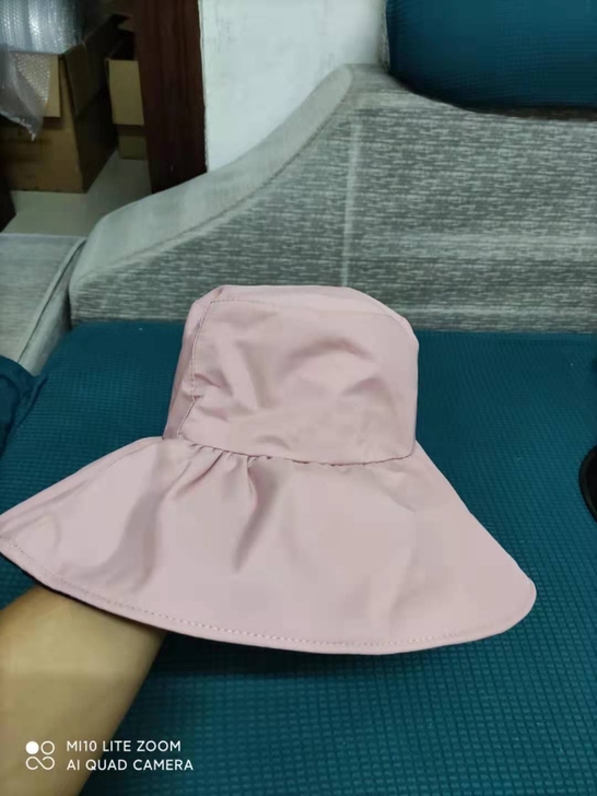 黑胶渔夫帽 遮阳帽渔夫帽女夏季户外海边沙滩...