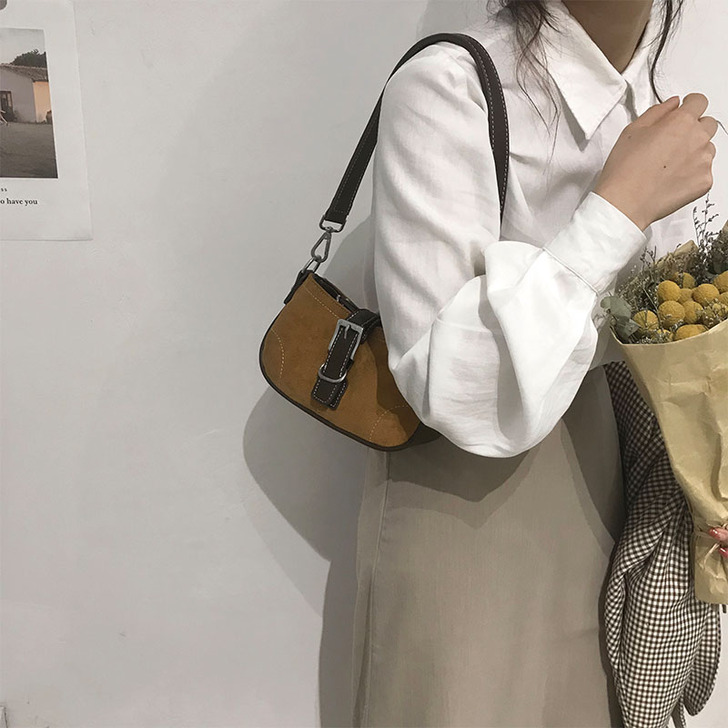 高级感洋气包包女2020新款复古手提法棍包...