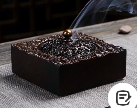 新款福利！黑檀木熏香炉家用室内檀香炉大号木...