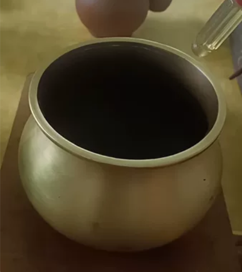 回流铜建水 烟灰缸 熏香炉,高纯黄铜。重6...