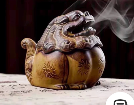 转让家里一个陶瓷貔貅盘香炉招财香炉 高度1...