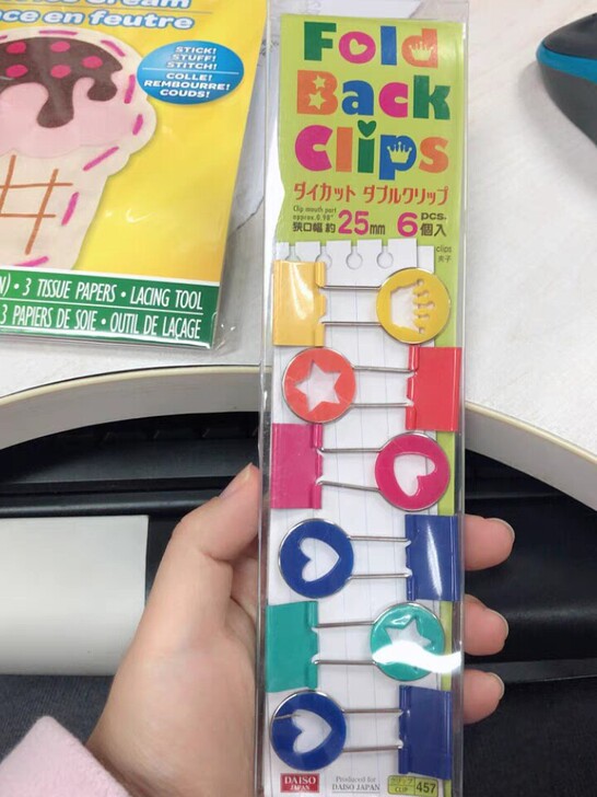 高颜值精致创意长尾夹 文件食物分类彩色小夹...