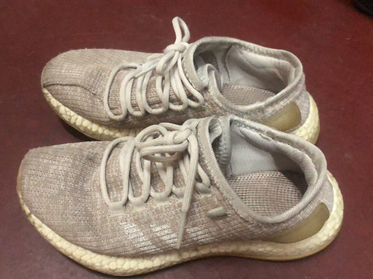 adidas ultra boost米色运...