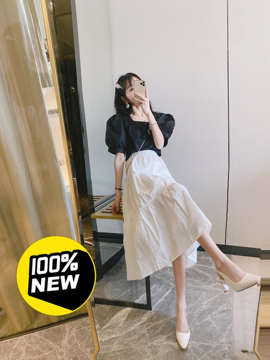 半身裙2021新款裙子ins超仙学生显瘦夏...