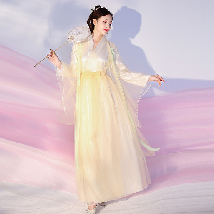 2020新款仙侠古装改良汉服仙女装古筝舞蹈...