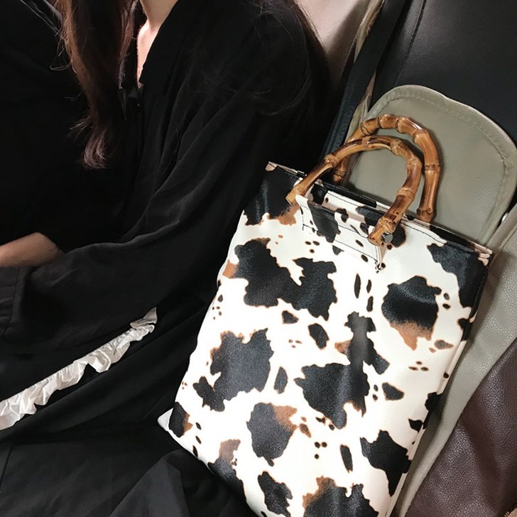 果柠莞尔 牛奶竹节环手提包 全新