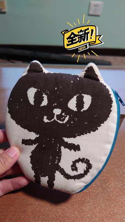 pea pod小黑猫草莓斑点手包,随身包,