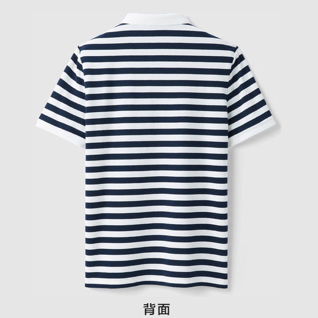 铁山靠哥同款夏季男士叮当猫短袖t恤黑白条纹...