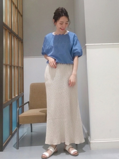 日本 纯棉刺绣蕾丝衫