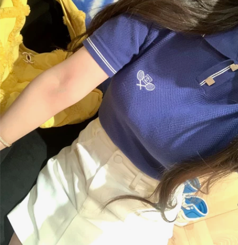 6.9下午三点现货蓝色网球中古polo上衣...