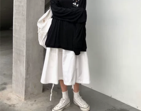 大魔王商店 半身裙女春秋韩版ins学生百褶...