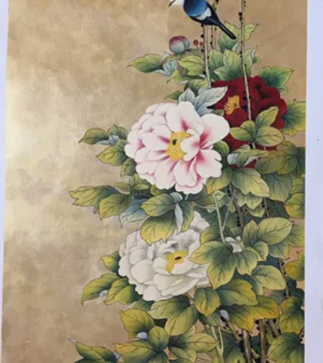 手绘油画花鸟、低价出售、尺寸60x120,...