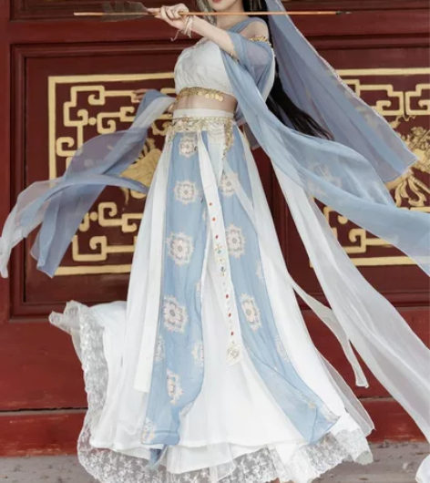 捌伍柒原创琼瑶公主异域风敦煌飞天改良汉服女...