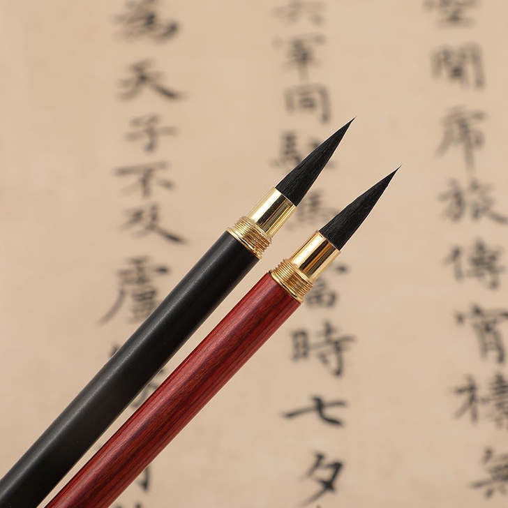 黑红檀木书法高档狼毫小楷毛笔精品勾线国画抄...