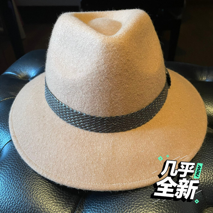 全新 驼色呢礼帽