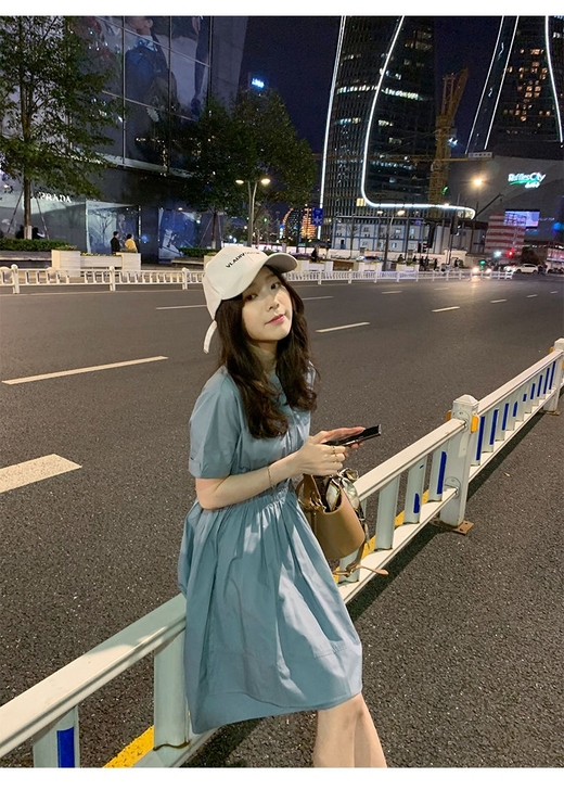 2021夏季新款森女系网红收腰显瘦连衣裙小...