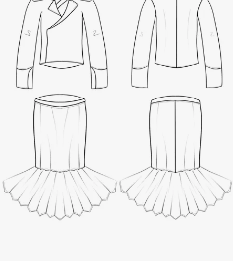 服装款式图代画 效果图 可上色可加急 感兴...