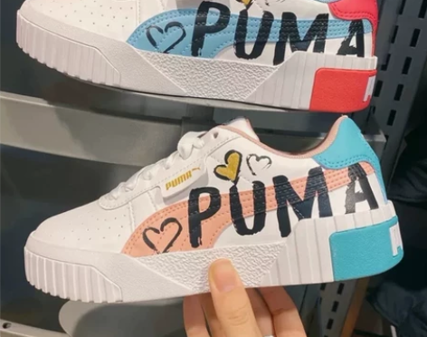 Puma彪马女鞋Cali涂鸦卡通鸳鸯字母情...