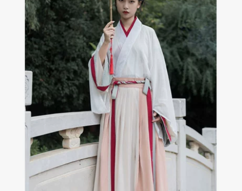 【秋色】五五年汉服女晋制交领齐腰，秋色 尺...