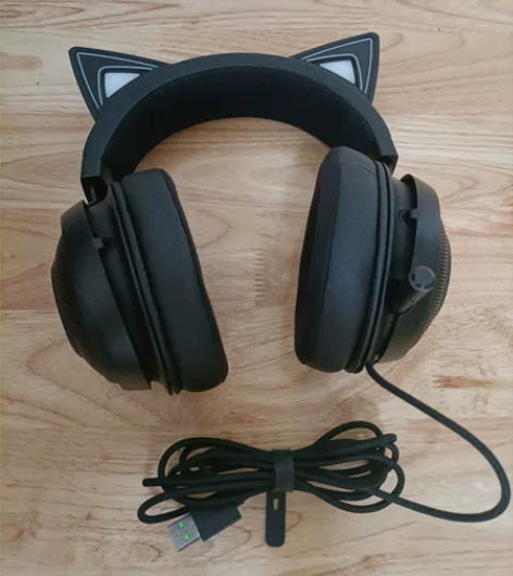 雷蛇 （Razer）北海巨妖萌猫版-黑色电...