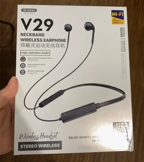 全新WK V29颈戴式无线蓝牙耳机 运动跑...
