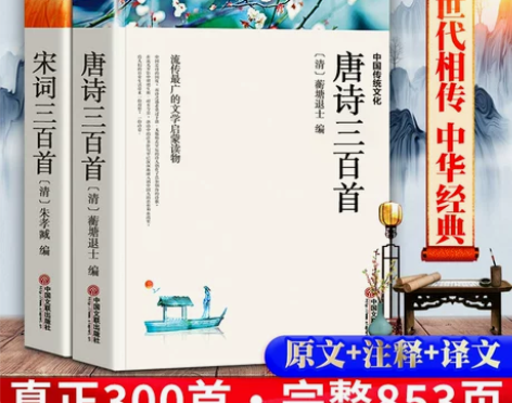 唐诗宋词三百唐诗三百首宋词三百首全集初中高...