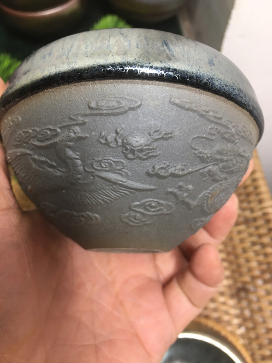 正宗建阳建盏百花彩金油滴原矿铁胎主人杯礼盒...