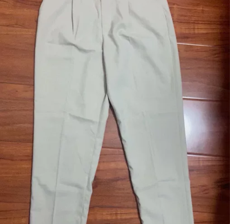 浅米色休闲裤#休闲裤子 #束脚休闲裤 #换...