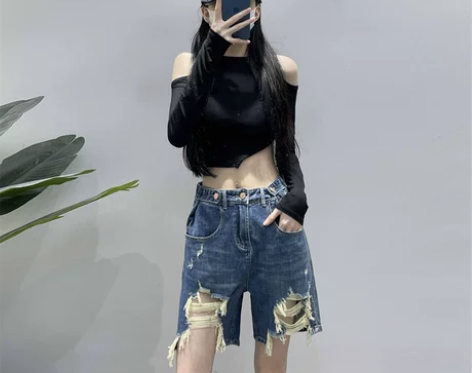 欧货2022年夏季新款高腰牛仔直筒裤女百搭...
