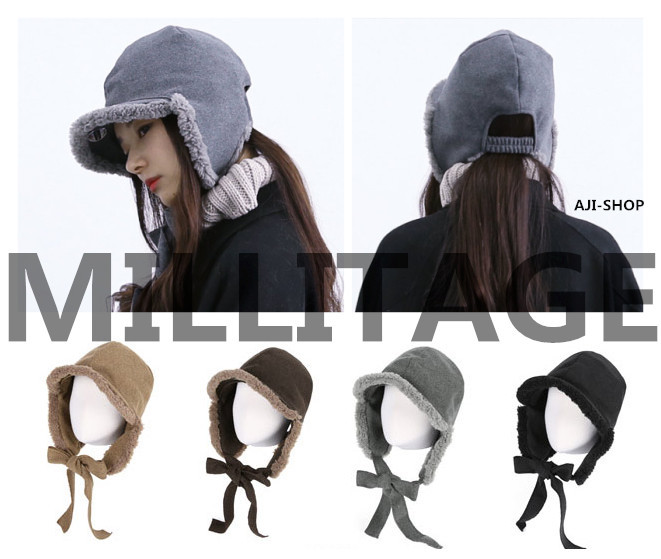 韩国MILLITAGE潮牌进口防寒帽 可爱...