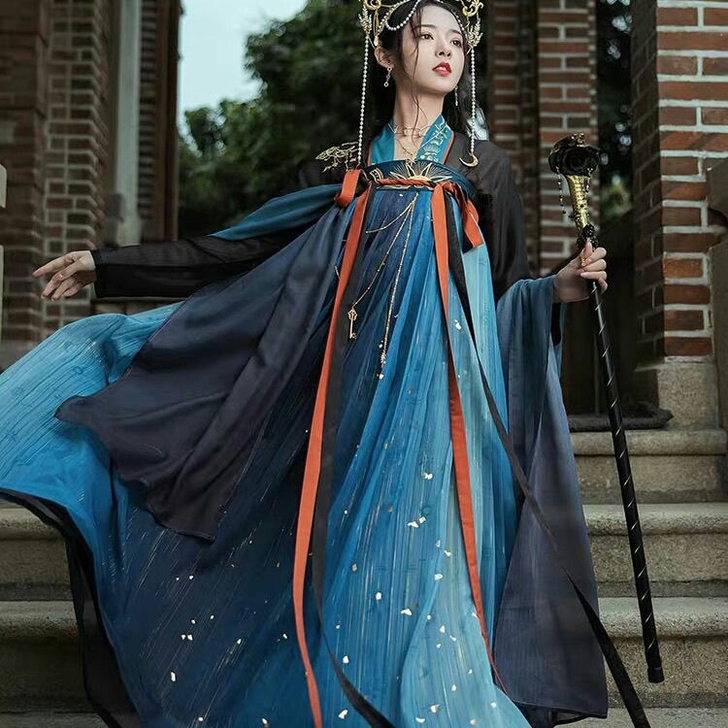 重回汉唐 南时序汉服女唐制直领对襟衫齐胸襦...