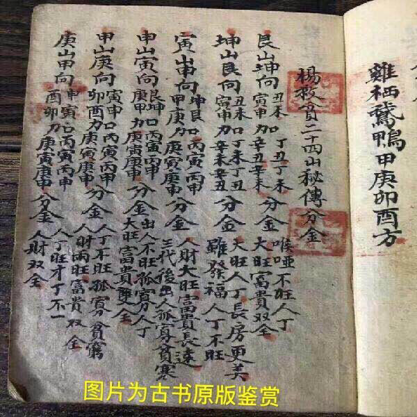 古书原版杨公二十四山秘传分金 二十四砂水断...