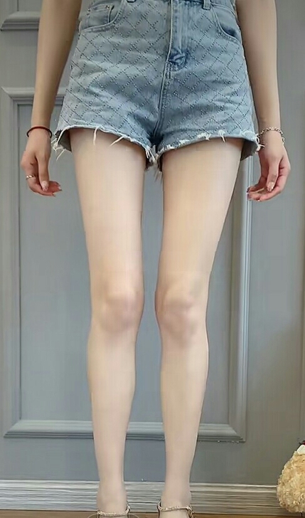 韩版牛仔短裤女潮网红2021新款高腰阔腿宽...