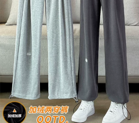 运动裤女秋冬季休闲哈伦卫裤2022年新款爆...