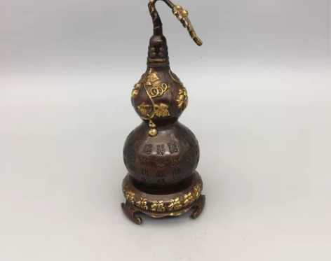 古玩铜器收藏,小号百福葫芦,工艺精湛 ,包...