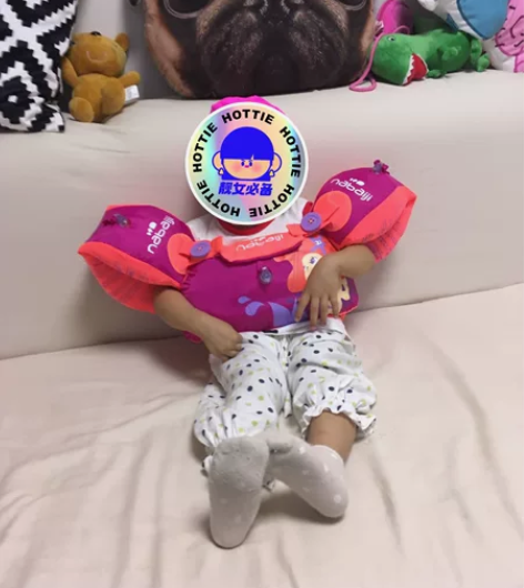 迪卡侬游泳臂圈婴幼儿宝宝加厚充气儿童游泳装...
