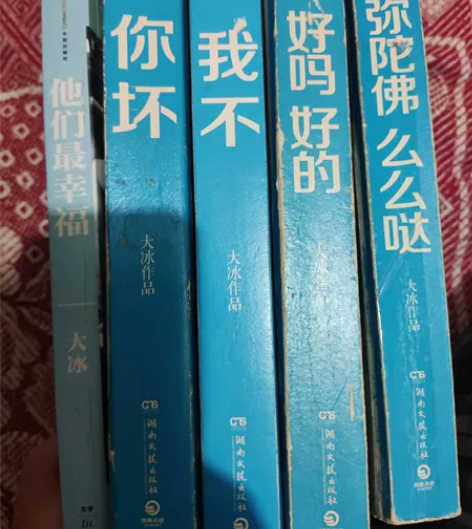 清书架  大冰5本书  成色一般  书上无...