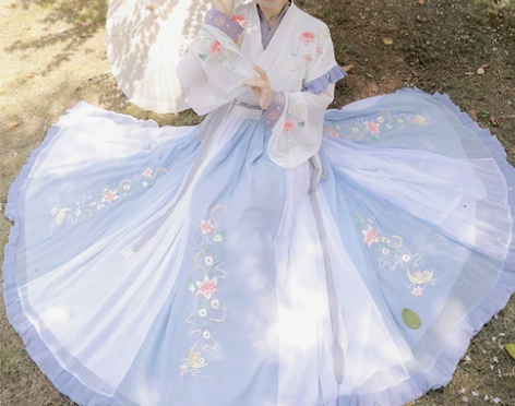 海棠汉服女正品原创中国风晋制半袖古装齐腰交...
