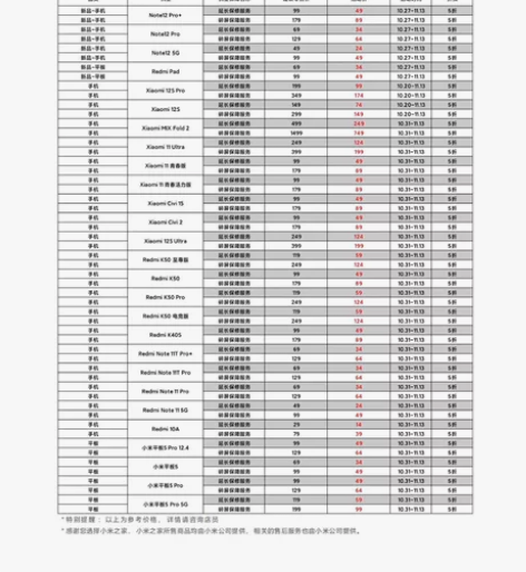 小米手机保险5折又来了！！！11.1-11...