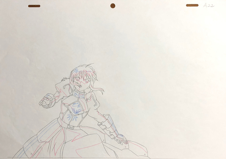 fate saber 动画制作用原画 原稿