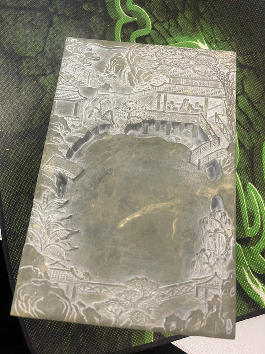 仿西清砚谱，私人定制的六面工绿端兰亭，21...